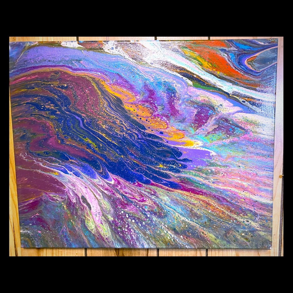 Acrylic pour painting 16x20